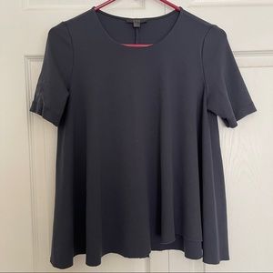 COS black/dark navy formal blouse with frayed end